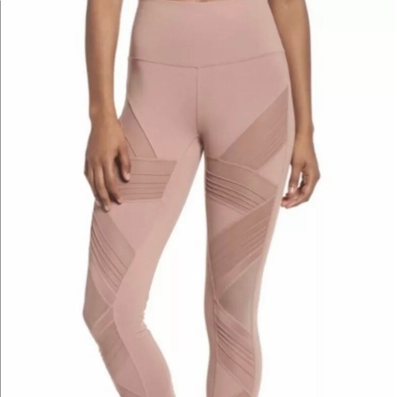 Alo Yoga Jubilee Bra & High-Waist Airbrush Legging-Rosewater XXS NWT 2-Piece Set - Picture 2 of 7